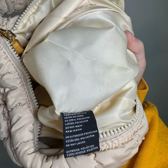 Urban Expressions Quilted Puffer Hobo Bag Beige - Picture 4 of 4